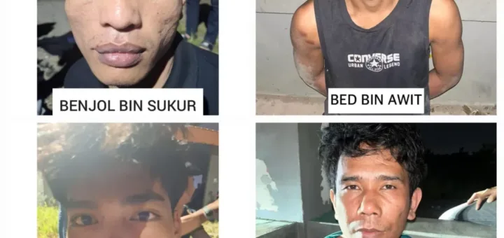 Empat Pelaku Curanmor Ditangkap Setelah Tinggalkan Motor di Kebun Sawit