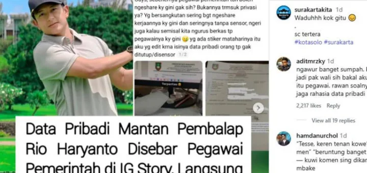 Oknum Pegawai Solo Unggah Dokumen Rio Haryanto, Publik Bereaksi