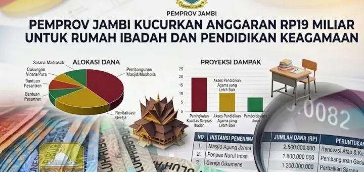 Pemprov Jambi Kucurkan Anggaran Rp19 Miliar,untuk Rumah Ibadah dan Pendidikan Keagamaan