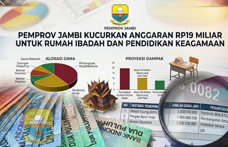 Pemprov Jambi Kucurkan Anggaran Rp19 Miliar,untuk Rumah Ibadah dan Pendidikan Keagamaan