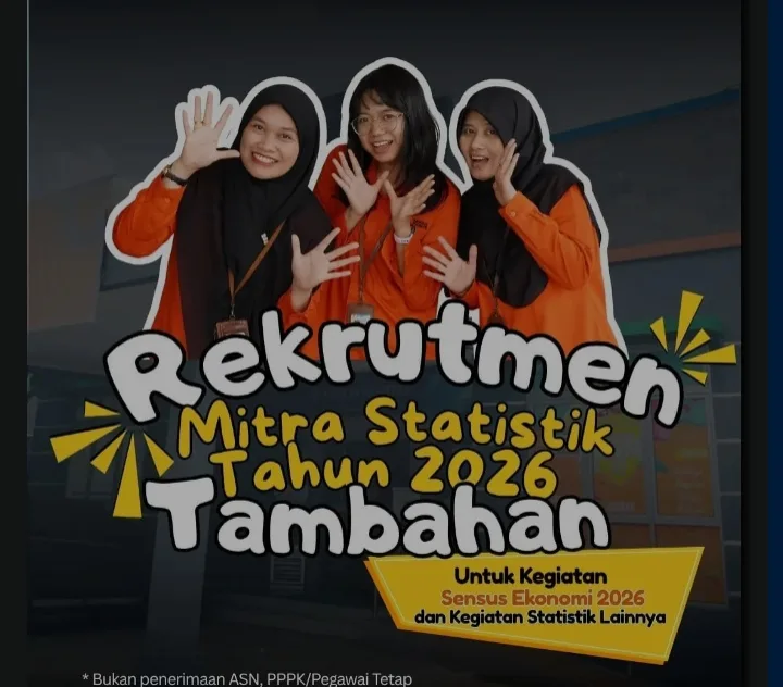 BPS Buka Lowongan Mitra Statistik untuk Sensus Ekonomi 2026, Pendaftaran Gratis