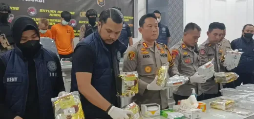 Polda Jambi Ungkap Jalur Narkoba Riau–Jambi, 20 Kg Sabu dan Ribuan Ekstasi Disita