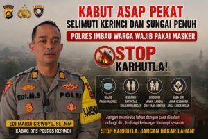 Udara Memburuk, Polres Kerinci Serukan Warga Jangan Lupa Pakai Masker